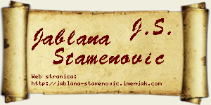 Jablana Stamenović vizit kartica
